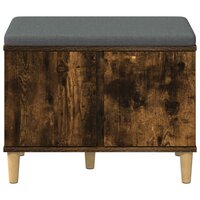 Halbank met kussen met opslag Gerookt eiken 60 x 38 x 46 cm 6