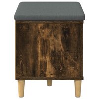 Halbank met kussen met opslag Gerookt eiken 60 x 38 x 46 cm 7