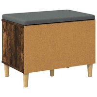 Halbank met kussen met opslag Gerookt eiken 60 x 38 x 46 cm 8