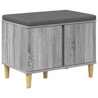 Halbank met kussen met opslag Grijs Sonoma 60 x 38 x 46 cm 2