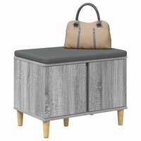 Halbank met kussen met opslag Grijs Sonoma 60 x 38 x 46 cm 3