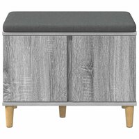 Halbank met kussen met opslag Grijs Sonoma 60 x 38 x 46 cm 6