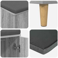Halbank met kussen met opslag Grijs Sonoma 60 x 38 x 46 cm 9