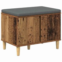 Halbank met kussen met opslag Oudhout 60 x 38 x 46 cm 2