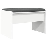 Halbank met kussen Wit 60 x 38 x 46 cm 2