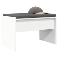 Halbank met kussen Wit 60 x 38 x 46 cm 3