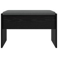 Halbank met kussen Zwart Eiken 60 x 38 x 46 cm 5