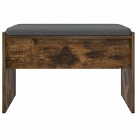 Halbank met kussen Gerookt eiken 60 x 38 x 46 cm 5