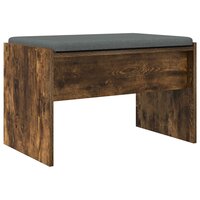 Halbank met kussen Gerookt eiken 60 x 38 x 46 cm 7