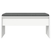 Halbank met kussen Wit 80 x 38 x 46 cm 5