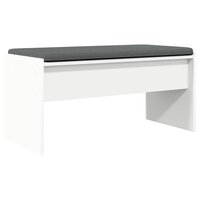 Halbank met kussen Wit 80 x 38 x 46 cm 7