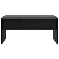 Halbank met kussen Zwart Eiken 80 x 38 x 46 cm 5