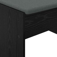 Halbank met kussen Zwart Eiken 80 x 38 x 46 cm 8
