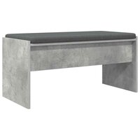 Halbank met kussen Beton Grijs 80 x 38 x 46 cm 2