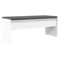 Halbank met kussen Wit 100 x 38 x 46 cm 2