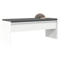 Halbank met kussen Wit 100 x 38 x 46 cm 3