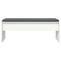 Halbank met kussen Wit 100 x 38 x 46 cm 5