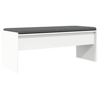 Halbank met kussen Wit 100 x 38 x 46 cm 7