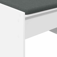 Halbank met kussen Wit 100 x 38 x 46 cm 8