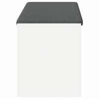 Halbank met kussen met plank met opslag Wit 100 x 38 x 46 cm 6