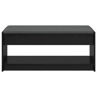 Halbank met kussen met plank Zwart Eiken 100 x 38 x 46 cm 5