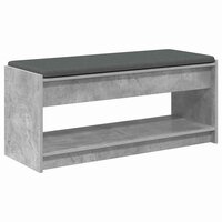 Halbank met kussen met plank Beton Grijs 100 x 38 x 46 cm 6