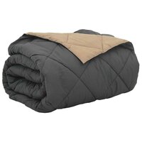 Zomerdekbed Antraciet en Taupe 200 x 200 cm Microvezel 2