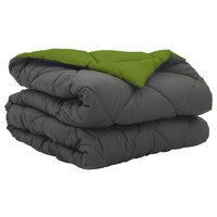Zomerdekbed Groen en Antraciet 200 x 135 cm Microvezel 2