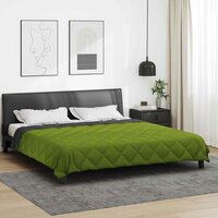Zomerdekbed Groen en Antraciet 200 x 200 cm Microvezel 4