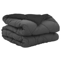 Zomerdekbed Zwart en Anthraciet 220 x 135 cm Microvezel 2