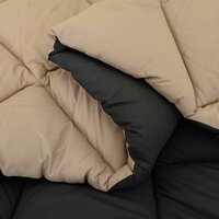 Zomerdekbed Zwart en Taupe 220 x 135 cm Microvezel 6