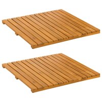 Badmat Effen Bruin 50 x 50 cm Hout 2