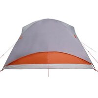 Autotent 4-persoons waterdicht grijs en oranje 8