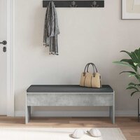 Halbank met kussen Beton Grijs 100 x 38 x 46 cm 4