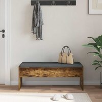 Halbank met kussen Gerookt eiken 100 x 38 x 46 cm 4