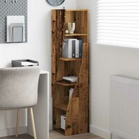 Hoekkast Wit 32x32x140cm Bewerkt hout 4