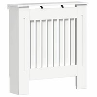 Radiatorafdekking Hoogglans wit 78 x 19 x 81,5 cm Bewerkt hout 2