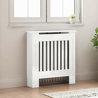 Radiatorafdekking Hoogglans wit 78 x 19 x 81,5 cm Bewerkt hout 3