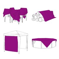 Doorzichtig zeildoek met zeilringen 4x4 m polyethyleen 5