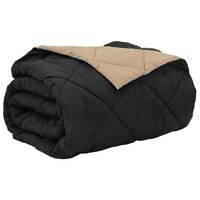 Zomer Dekbed Zwart en Taupe 200 x 200 cm Microfiber 2