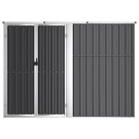 Tuinschuur 225x89x161 cm gegalvaniseerd staal antracietkleurig 3