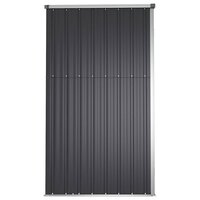 Tuinschuur 225x89x161 cm gegalvaniseerd staal antracietkleurig 5