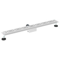 Doucheafvoer met Lijndesign Zilver 90 cm Roestvrij staal 304 6