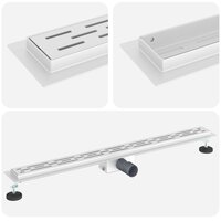 Doucheafvoer met Lijndesign Zilver 100 cm Roestvrij staal 304 2