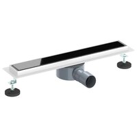 Doucheafvoer Glasdeksel met 360&deg; Sifon Zwart 50 cm 2