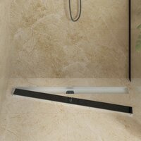 Doucheafvoer Glasdeksel met 360&deg; Sifon Zwart 100 cm 3