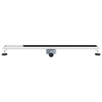 Doucheafvoer Glasdeksel met 360&deg; Sifon Zwart 100 cm 4
