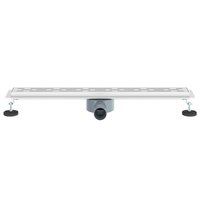 Doucheafvoer Glasdeksel met 360&deg; Sifon Zilver 70 cm 4