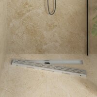Doucheafvoer Glasdeksel met 360&deg; Sifon Zilver 90 cm 3