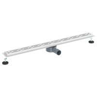 Doucheafvoer Glasdeksel met 360&deg; Sifon Zilver 100 cm 2